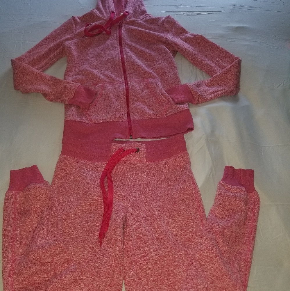 aeropostale pink sweat suit Xs